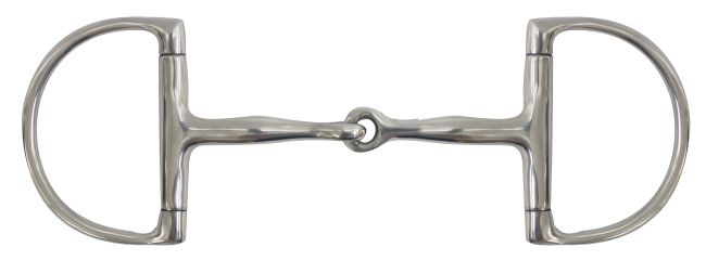 Showman stainless steel D-ring bit with 5" snaffle mouth and large 4" cheeks