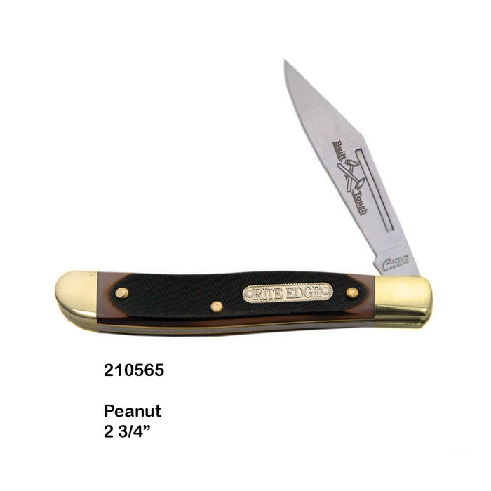 CIRCLE SH KNIFE 2.75" PEANUT, BROWN HANDLE