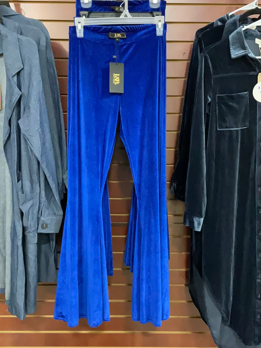 VELOUR PANTS BLUE