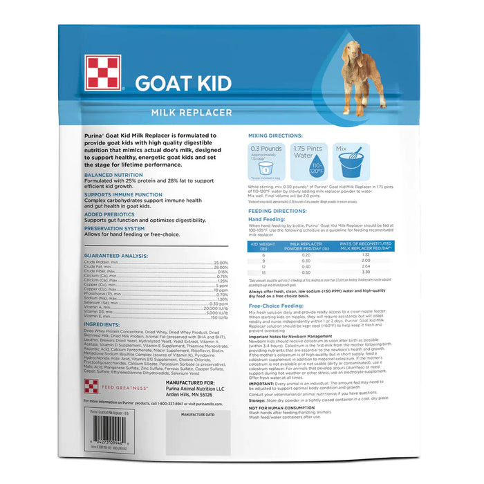 Purina® Goat Kid Milk Replacer 8 Lb