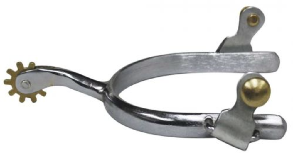 Showman Ladies Size Chrome Plated Spur.