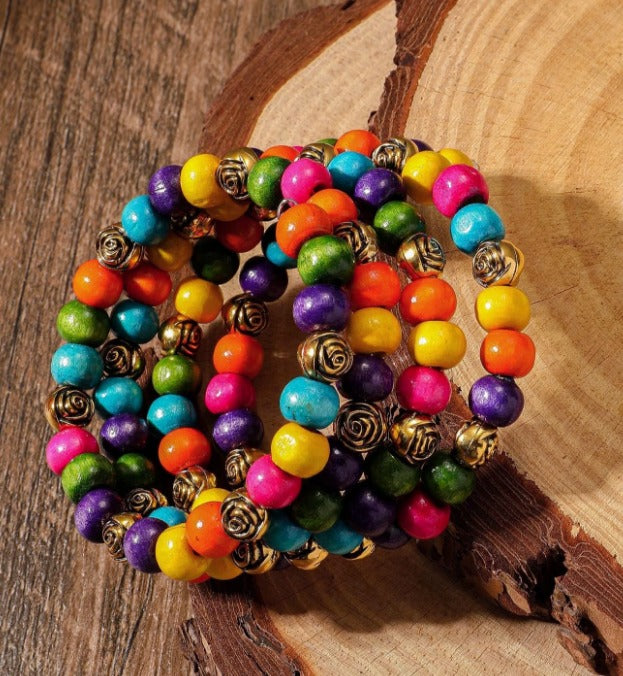 Color Block Beaded Bracelet