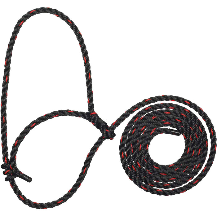 Rope Halter - Cattle Black-Red