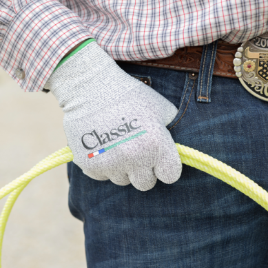 HIGH PERFORMANCE ROPING GLOVES - WHITE MEDIUM