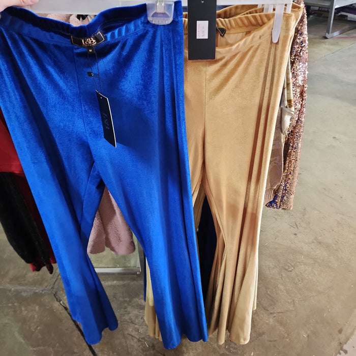 VELOUR PANTS GOLD