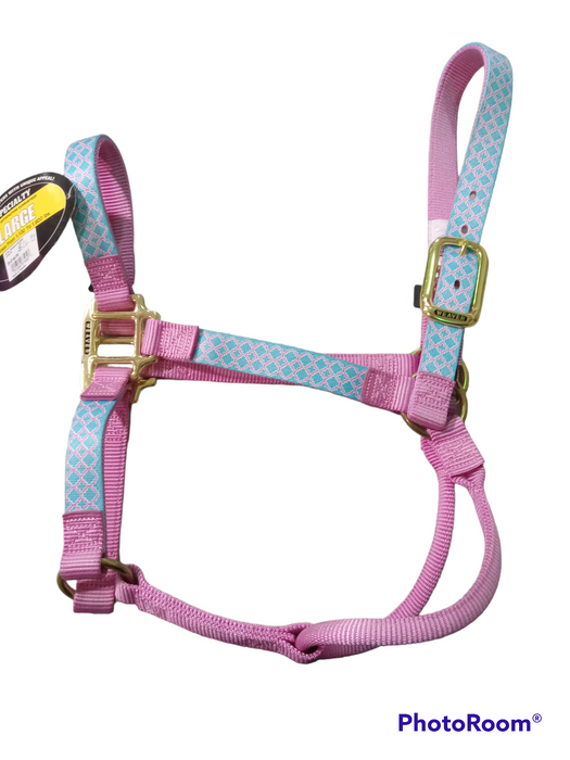 Speciality Non-Adjustable Halter - Large Patterned blue/pink