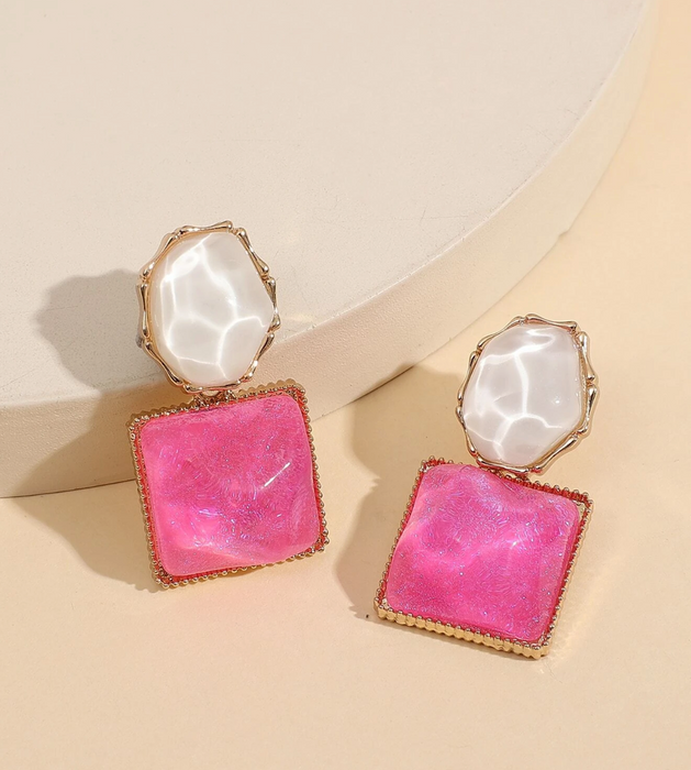 Square Drop Earrings